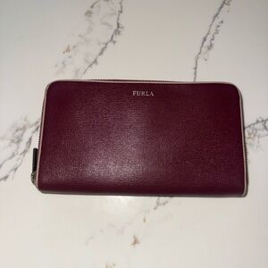 Furla Zip Around Wallet - Burgundy